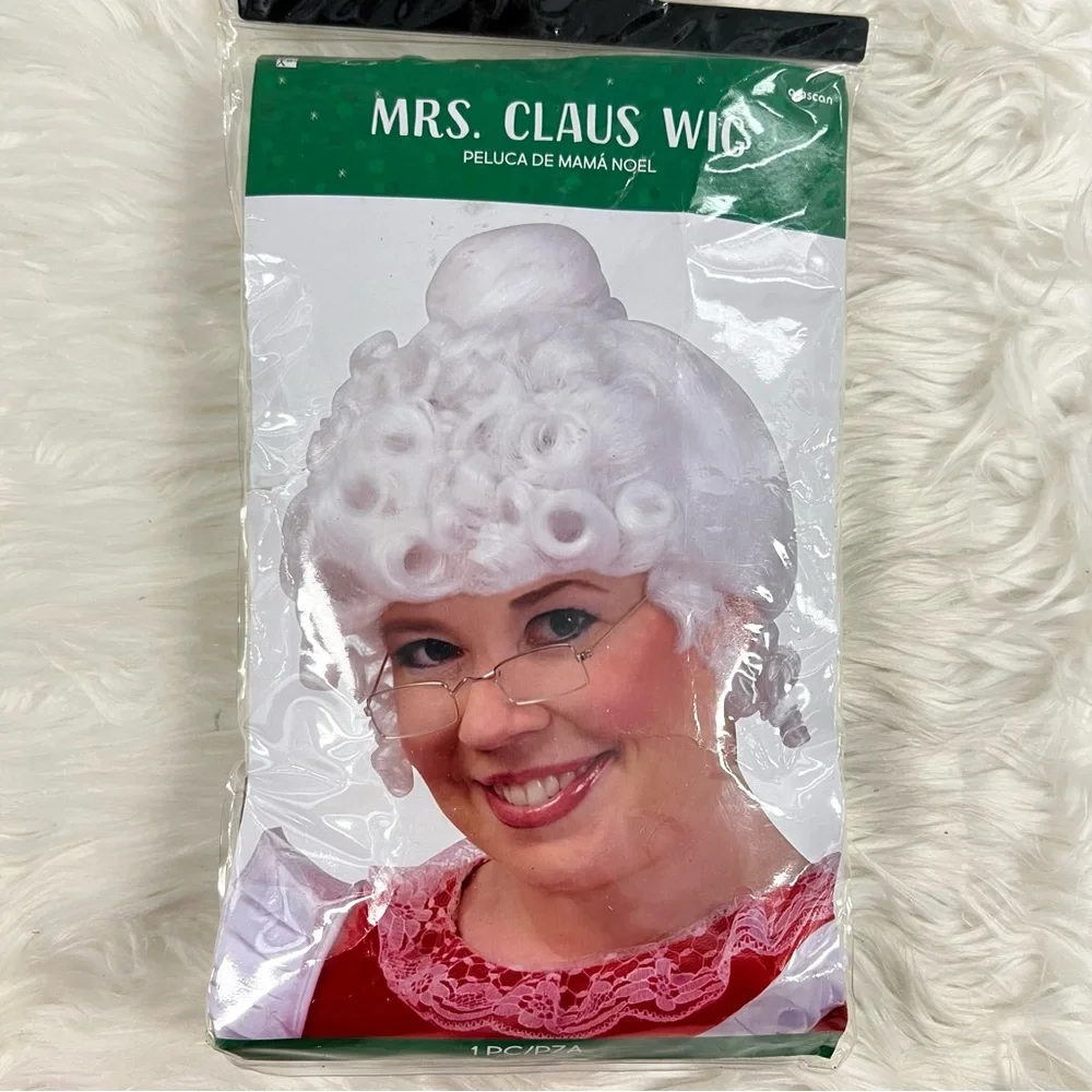 Mrs. Claus White Wig NEW Christmas Halloween costume